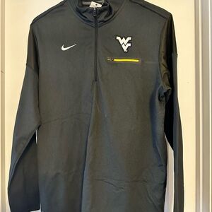 Nike Black WVU Quarter-Zip Pullover